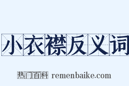 小衣襟反义词是什么意思的图片